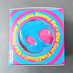 Rare Schylling NeeDoh Groovy Shroom Tactile Squeeze Blue & Pink 100% authentic