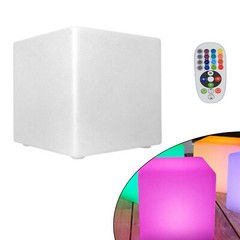 RGB Light Up Square Cube LED 12″ Party Decor Lighting Furniture With 15m Remote
