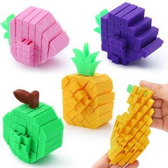 JOYIN 4 Pcs 3D Printed Fruit Fidget Toys, Make a Sound Flexible Desk 25.4 mm