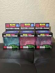 (3) Genuine NeeDoh Nice Cube Glitter & Glow in the dark blue pink purple NEW 🔥✨