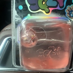 SQZY Squishy Gem Cube Light Up Squeeze Toy Peach Color 🍑