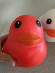 3 New Jumbo Squishy Duck Red White & Blue 3+ USA Patriotic Squeeze Toy Fidget