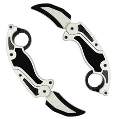 Fidget Claw Toy with Soft Silicone Blade, Plastic Karambit Black-knife