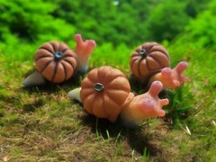 3d print, fidget, Pumpkin, Snail, figurine, gift, Fall party favor, Halloween