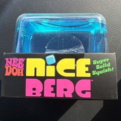 NeeDoh Nice Berg Blue XL Giant Nee Doh Niceberg Solid Squish Cube Ice Block