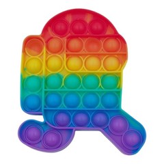 Pop Bubbles Toy Rainbow Silicone Sensory Fidget Tactile Anxiety Robot Colorful