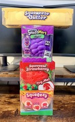 Lot of 4 Smushmart Grape, Squeeeeze Butter, Squeeeeze Strawberry, Squeeezy Peach