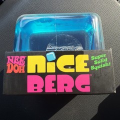 NeeDoh Nice Berg Blue XL Giant Nee Doh Niceberg Solid Squish Cube Ice Block