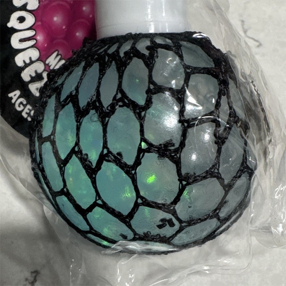 Mesh Squishy Squeeze Stress Ball Toy, Blue & Green (Ages 17 Years & Up)