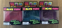 NEE DOH NICE CUBE SUPER SOLID SQUISH STRESS RELIEVER 2X2 CUBE LOT OF 3 AS SHOWN