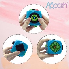 Fidget Cube Stress Anxiety Pressure Relieving Sensory Toy for Focus[Blue]