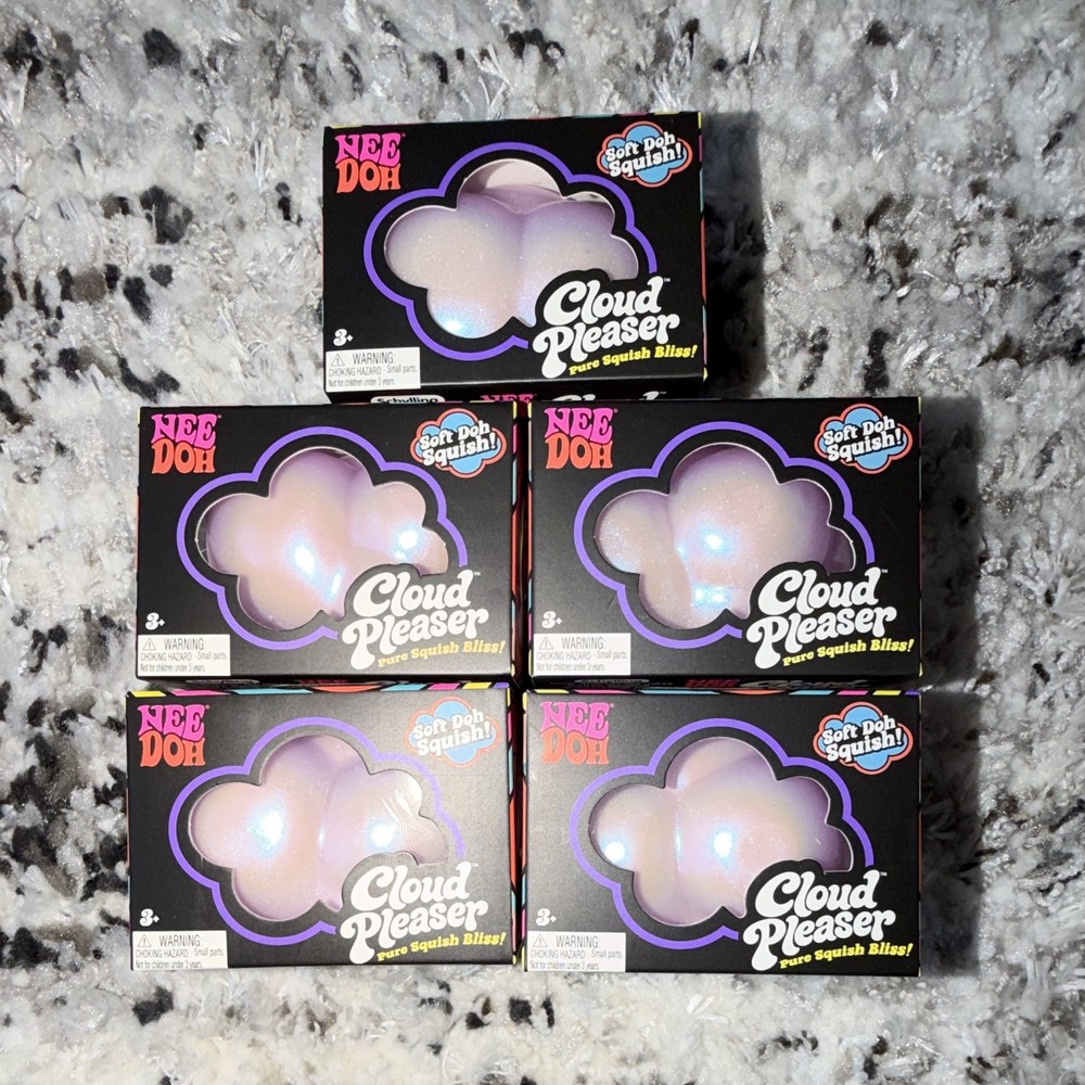 NeeDoh Cloud Pleaser Pure Squish Bliss Tactile Squeeze Toy LOT OF 5