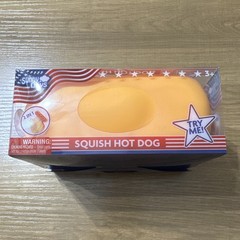 Sunny Days Squish Hot Dog 2-in-1 Tactile Squeeze Toy, Yellow Red, Ages 3-4