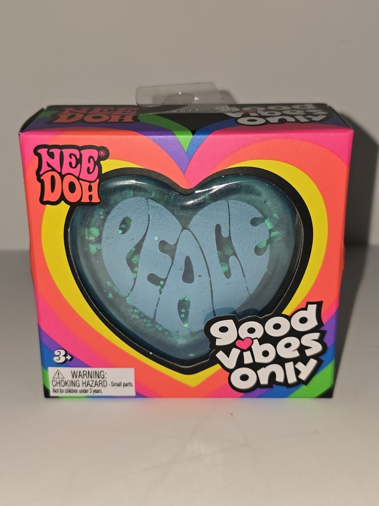 Nee Doh Good Vibes Only Teal Peace Heart 2024 Brand New Unopened