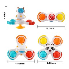 Hundredmore Suction Cup Spinner Toy for Baby 12-18Months, Small, 3d Space
