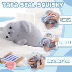 QCROAD SQUISHY Taba Seal Squishy Stress Relief Toy – Soft Silicone Squeeze