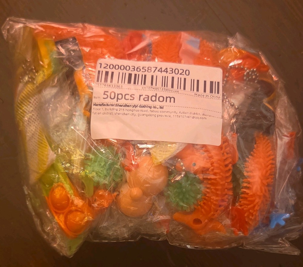 50pcs Random Assorted Sensory Fidget Toy Set Mixed Ages 3-11 Kids Party Favor