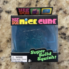 Nee Doh Nice Cube Super Solid Squish Squeeze Toy Blue Ages 3-5 MPN 25361HY