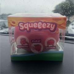 Squeeezy Tactile Squeeze Toy Pink Ages 3-4 4-7 8-11 12-16 17+ Stretch