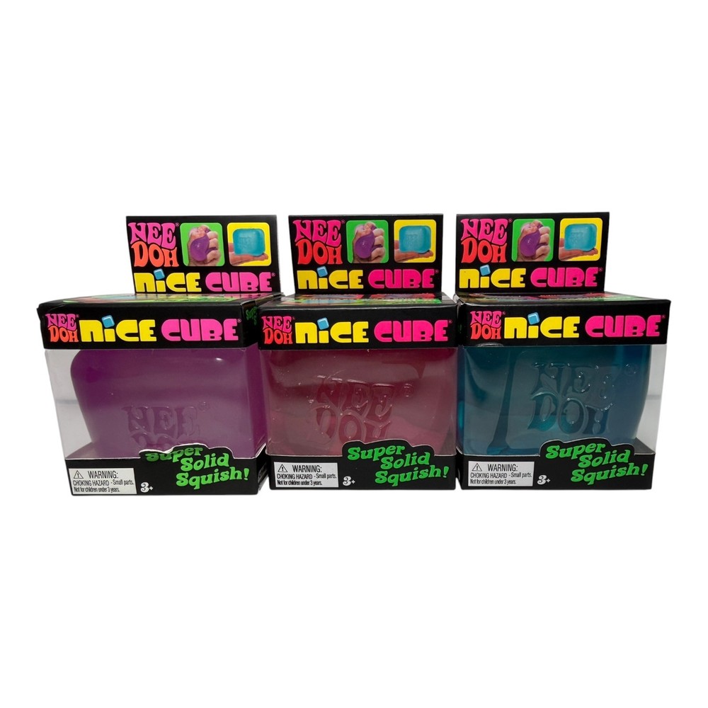 Needoh Shylling Nice Cube Set of 3 Squishy Fidget ASMR Sensory Toys