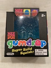 NEW 2022 NeeDoh Gumdrop Schilling Super Solid Squish Toy Sealed Turquoise Blue