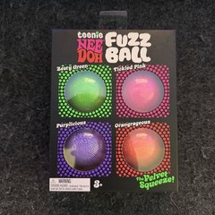 NeeDoh Fuzz Ball 4 Pack Squishy Stress Ball Fidget Toy Anxiety Relief Fast Ship