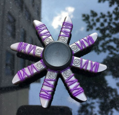 8 Arms Pretty Purple Metal Fidget Spinner Japanese Kids Hand Spinning Toy XMAS