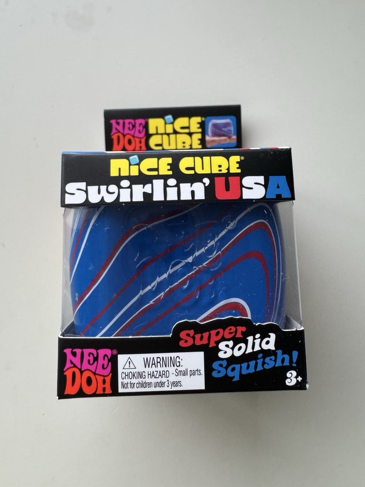 Needoh Super Solid Squish! Nice Cube Swirlin’ USA
