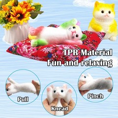Big Hand Painted Cat Squishy Toy Large Ultra Soft Kitty Squeeze Fidget Stress Re