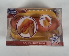 Squishy Hot Dog Squeezy Fidget Toy Sunny Days 2-in-1 Hotdog Stress Relief NEW