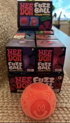 Nee Doh Fuzz Ball Flower Power Sensory Squeeze Toy, Pink, 3-4 Years