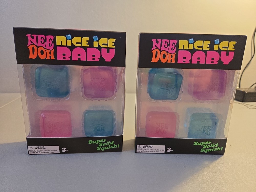 NeeDoh Nice Ice Baby Bundle (Mini Nice Cubes) 2-4 Packs – 100% Authentic – NEW