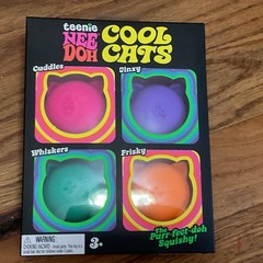Needoh Teenie Cool Cats 4-Pack Kittens Squishy Fidget Stress Toy