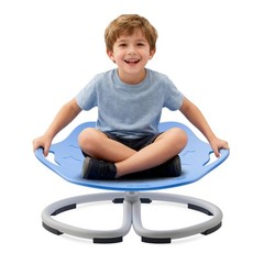 Spinning Chair for Autistic Kids, Sensory Swivel Chairs, Sit and Medium, Blue