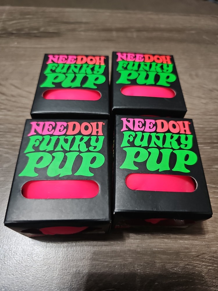 New Nee Doh Funky Pup Pink Squeeze Ball Super Squish In Hand FAST SHIP