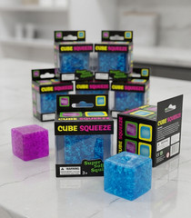 Schylling NeeDoh Nice Cube BLUE Sensory Squeeze Toy with Super Solid Squish