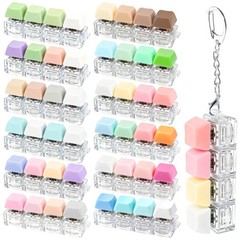 12 Pcs Keyboard Fidget Toy for Adult Kids Stress Relief, Fidget Keychain Keyb…