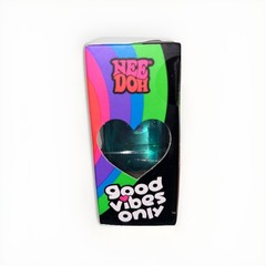 NeeDoh Good Vibes Only Glitter Heart Nee Doh Blue “YOU ARE ENOUGH” NEW Viral