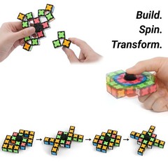 TOSY Magnet Fidget Spinner Glow – 16 Blocks, 3in1 Toy: Transformable a
