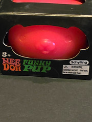 Schylling Nee Doh Funky Pup Tactile Squishy Squeeze Toy Pink