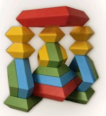NOCKY Changeable Brick Towers Geometric Stacking Blocks STEM