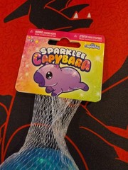 GLITTER Blue/Teal Orb Curiosities Sparklee Capybara GEL Squishy Sensory Toy