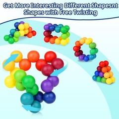 Beaded Stress Relief Ball Fidget Toy for Adults Kids Autism ADHD Anxiety Calm