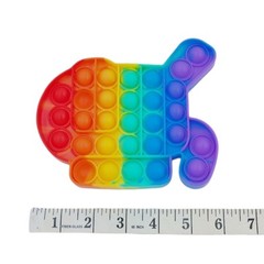 Pop Bubbles Toy Rainbow Silicone Sensory Fidget Tactile Anxiety Robot Colorful