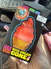 Nee Doh Nice Cream Cone Squishy Tactile Squeeze Toy 4-7 Orange/Yellow