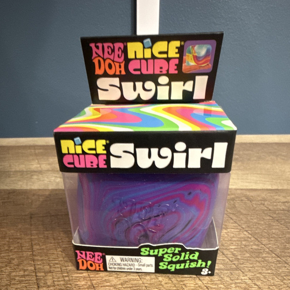 Schylling NeeDoh Nice Cube Swirl Super Solid Squish Squeeze Toy MPN 26065YP
