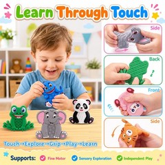12 Pack Animal Sensory Toys for Kids Toddlers, 2.36*2.63 inches, Multi-color