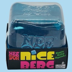 NeeDoh Nice Berg Blue XL Giant Nee Doh Niceberg Solid Squish Cube Ice Block