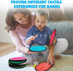 16 Set round Sensory Mini Mats Textured Sensory Tiles – Sensory Toys for Autisti