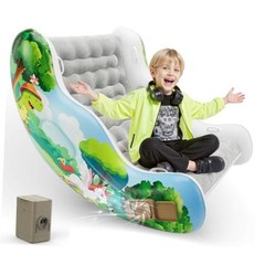 Sensory Chair for Kids, Inflatable Rocking Chair for Kids with Autism & Grey